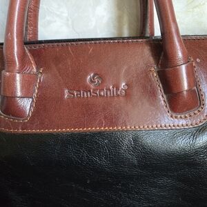 Samsonite Women's Black and Brown Leather Bag